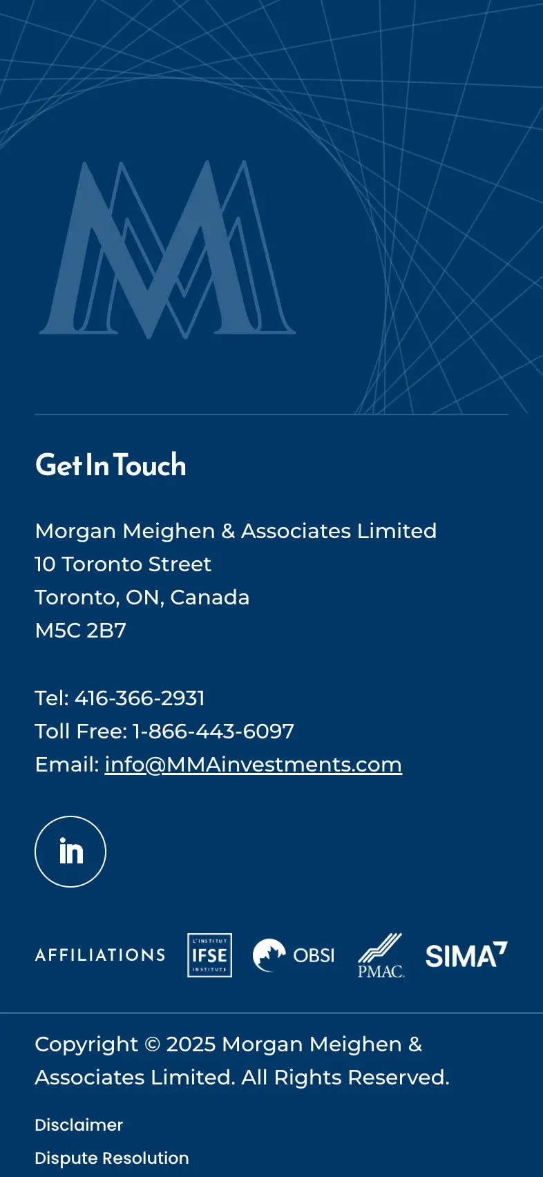 Footer on mobile.